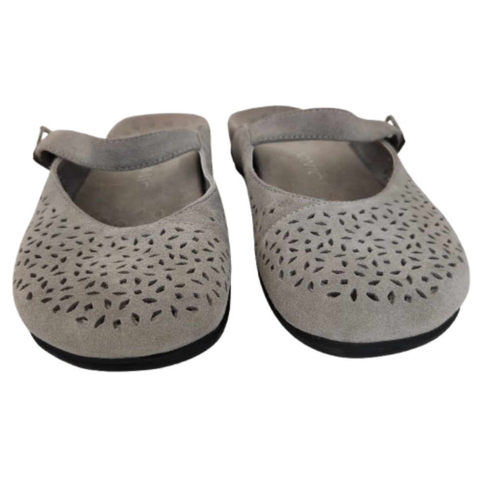 Vionic Gray Suede Lidia Adjustable Mule Arch Supp… - image 3